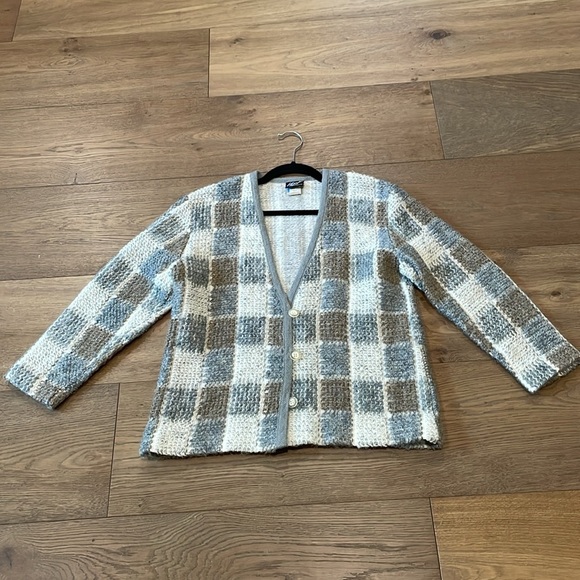 Koret Career Petites Union Made Vintage Lambswool Blend Cardigan Sweater Size SP - Picture 9 of 13